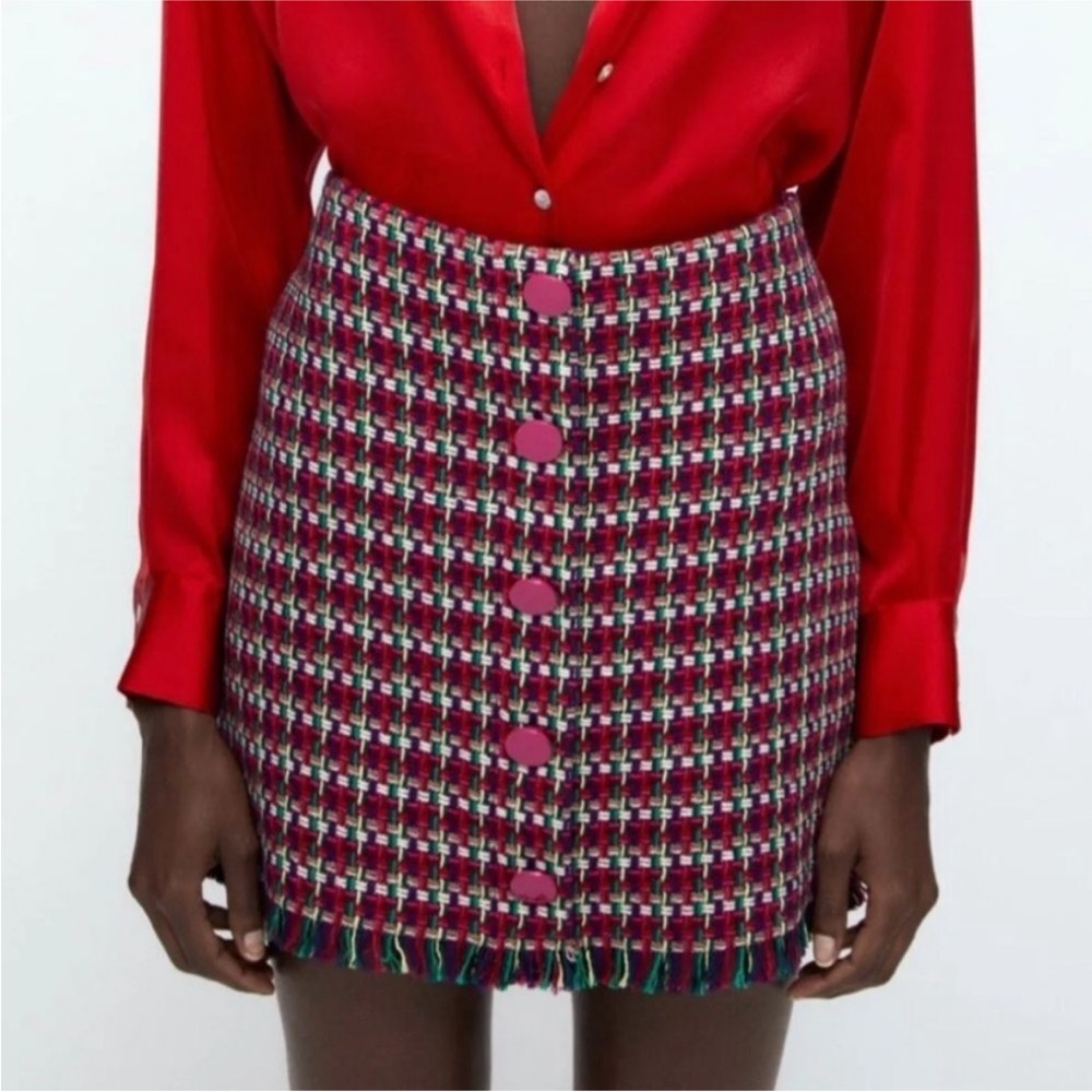 Zara Knit Button Up Skirt